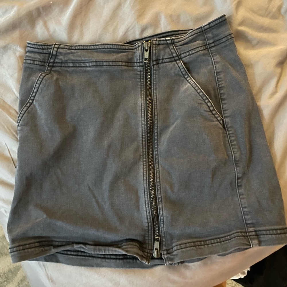 Black jean skirt